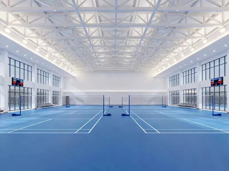 屋内バドミントンホール 鉄骨構造