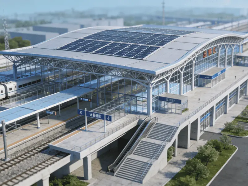 多機能鉄骨構造駅