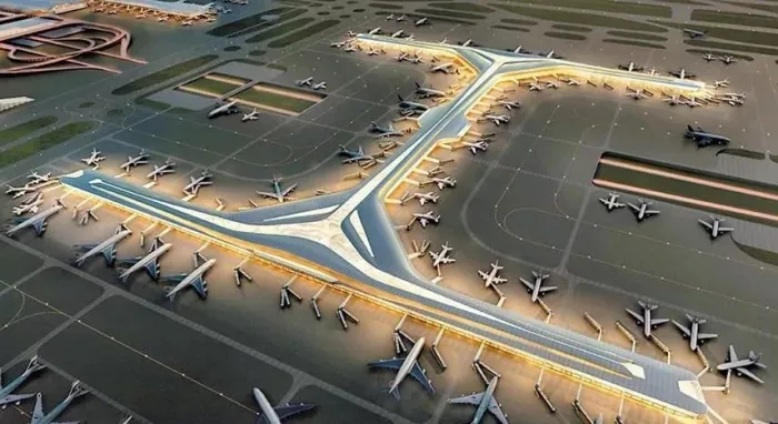 鉄骨造空港サテライトコンコース